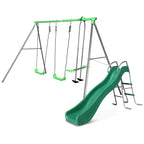 Hurley 2 Metal Swing Set with Slide