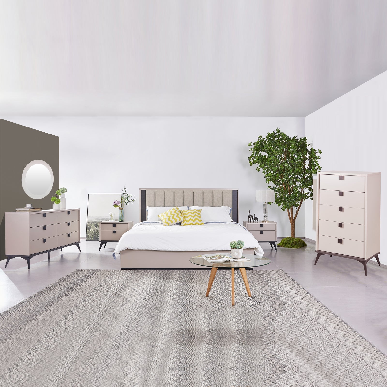 Maxwell 5-Piece Elegant Bedroom Suite