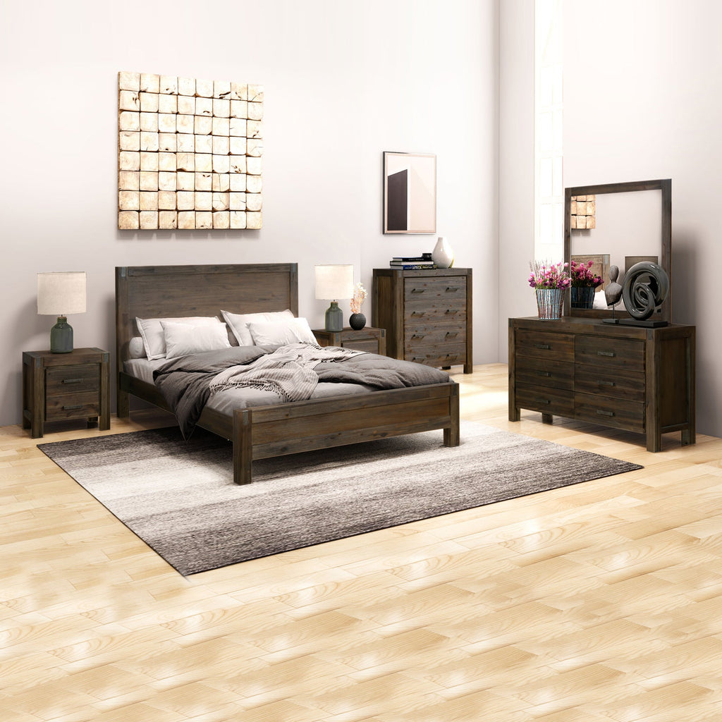 Nowra Solid Wood 5-Piece Bedroom Suite