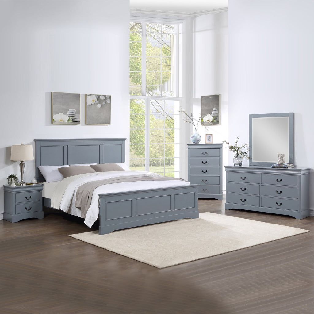 Spencer 5-Piece Grey Bedroom Suite