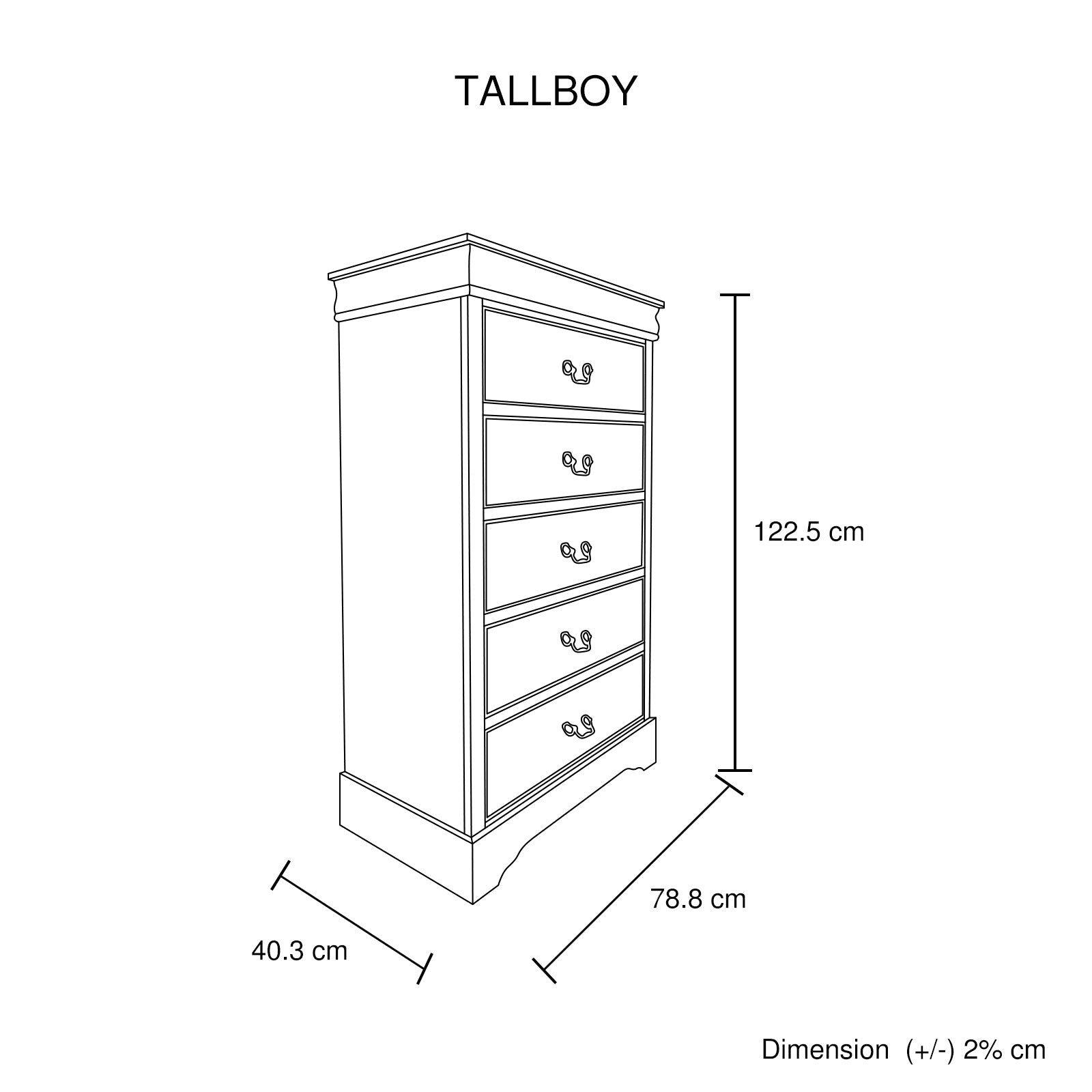 Spencer 5-Piece Grey Bedroom Suite