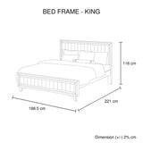 Elegant Acacia Wood King Size Bedroom Suite