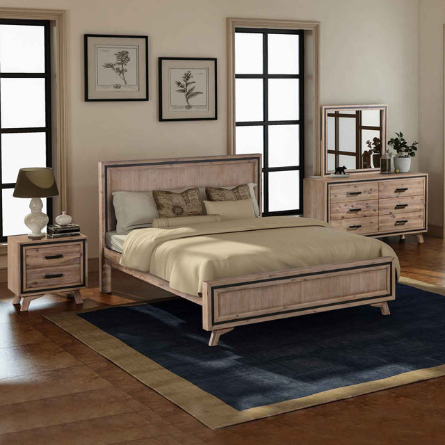 Elegant 4-Piece Queen Bedroom Suite in Acacia
