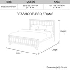 Seashore Queen Size Bedroom Suite in Silver