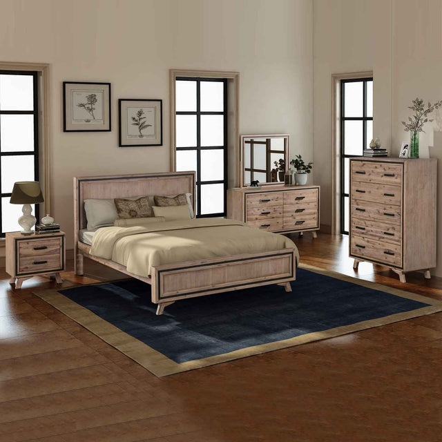 Seashore 5-Piece Acacia Wood Bedroom Suite