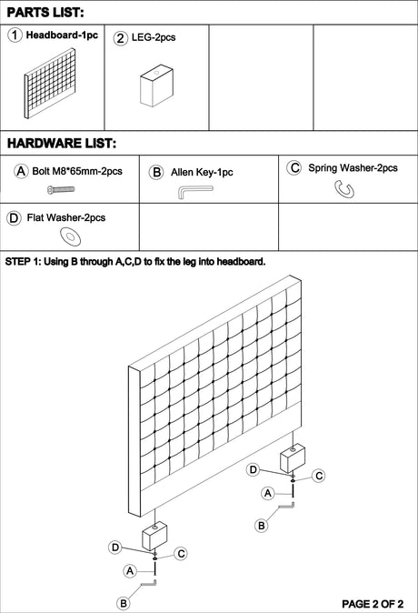 Bed Head King Beige Headboard Upholstery Fabric Tufted Buttons