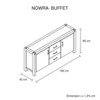 Chocolate Acacia Buffet Sideboard