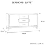 Seashore Silver Brush Buffet Sideboard