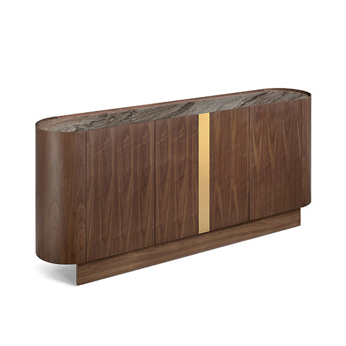 Dark Walnut Buffet Storage with Classy Design