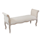 Lille Vintage White Washed Oak Bench Chair