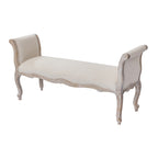 Lille Vintage White Washed Oak Bench Chair
