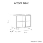 Louis Bedside Table MDF With PU Leather Wooden Legs