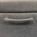 Bedside Table 2 drawers Night Stand Upholstery Fabric Storage in Light Grey Colour