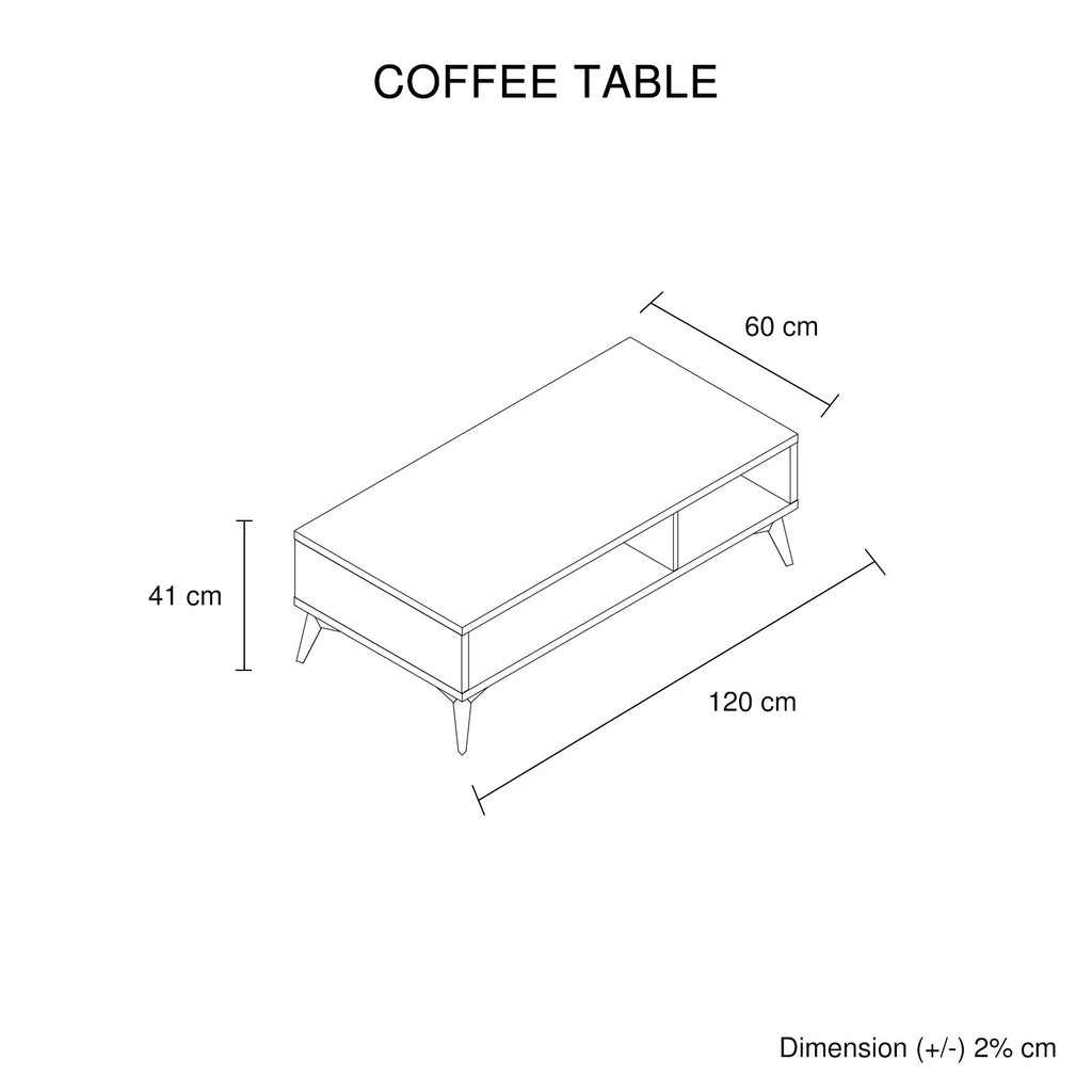 Maxwell Champagne Coffee Table with Storage