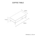 Maxwell Champagne Coffee Table with Storage