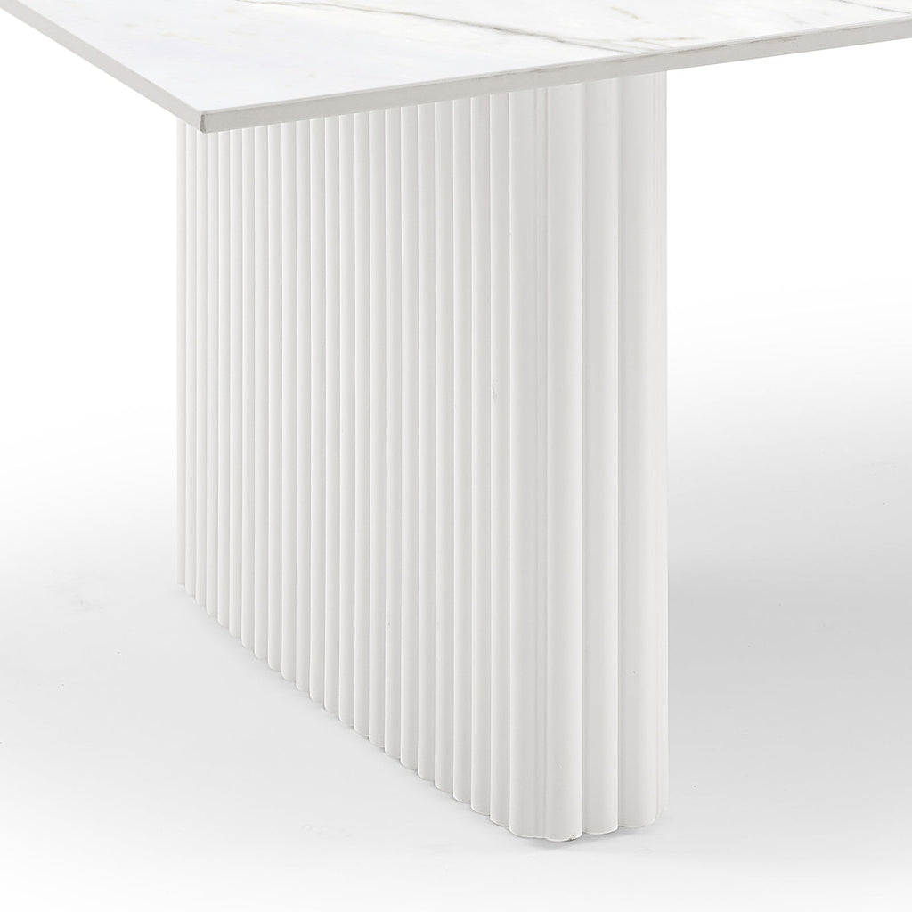 Scarlet Glossy White Sintered Stone Coffee Table