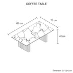 Scarlet Glossy White Sintered Stone Coffee Table