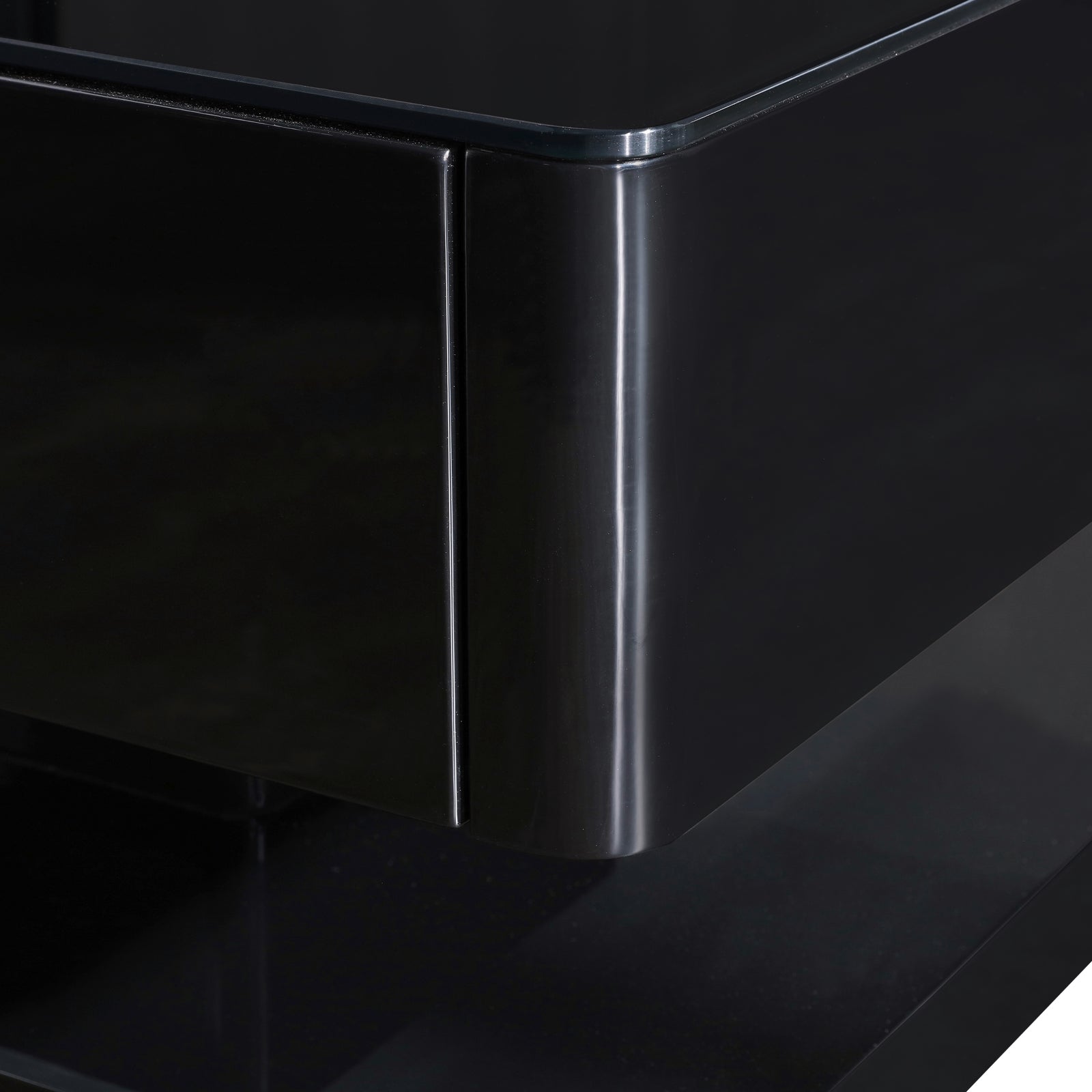 High Gloss Modern Coffee Table with Storage