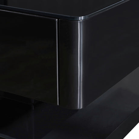 High Gloss Modern Coffee Table with Storage