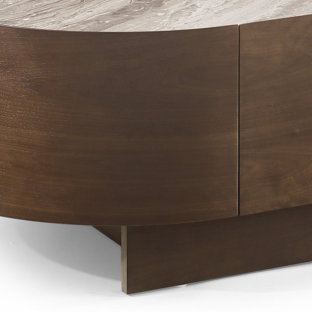 Venus Dark Walnut Coffee Table with Storage