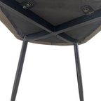 Brown Faux Leather Dining Chairs with Iron Legs