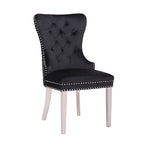 Victoria Black Velvet Dining Chair Set