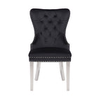 Victoria Black Velvet Dining Chair Set