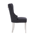 Victoria Black Velvet Dining Chair Set