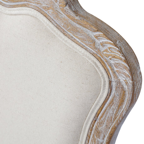 Elegant Oak Wood White Washed Dining Set