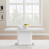 Ceramic Top Dining Table with Stainless Steel Legs