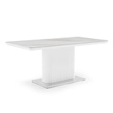 Ceramic Top Dining Table with Stainless Steel Legs
