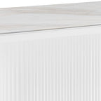 Ceramic Top Dining Table with Stainless Steel Legs