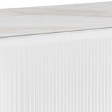 Ceramic Top Dining Table with Stainless Steel Legs