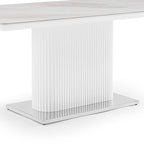 Ceramic Top Dining Table with Stainless Steel Legs