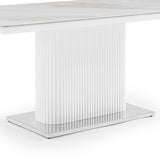 Ceramic Top Dining Table with Stainless Steel Legs