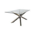 Crisscross High Gloss Stainless Steel Dining Table