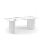High Gloss White Sintered Stone Dining Table