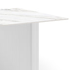 High Gloss White Sintered Stone Dining Table