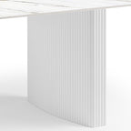 High Gloss White Sintered Stone Dining Table