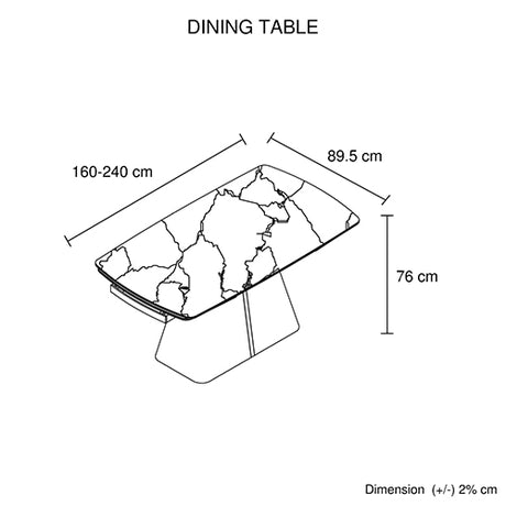 Extendable Ceramic & Glass Dining Table