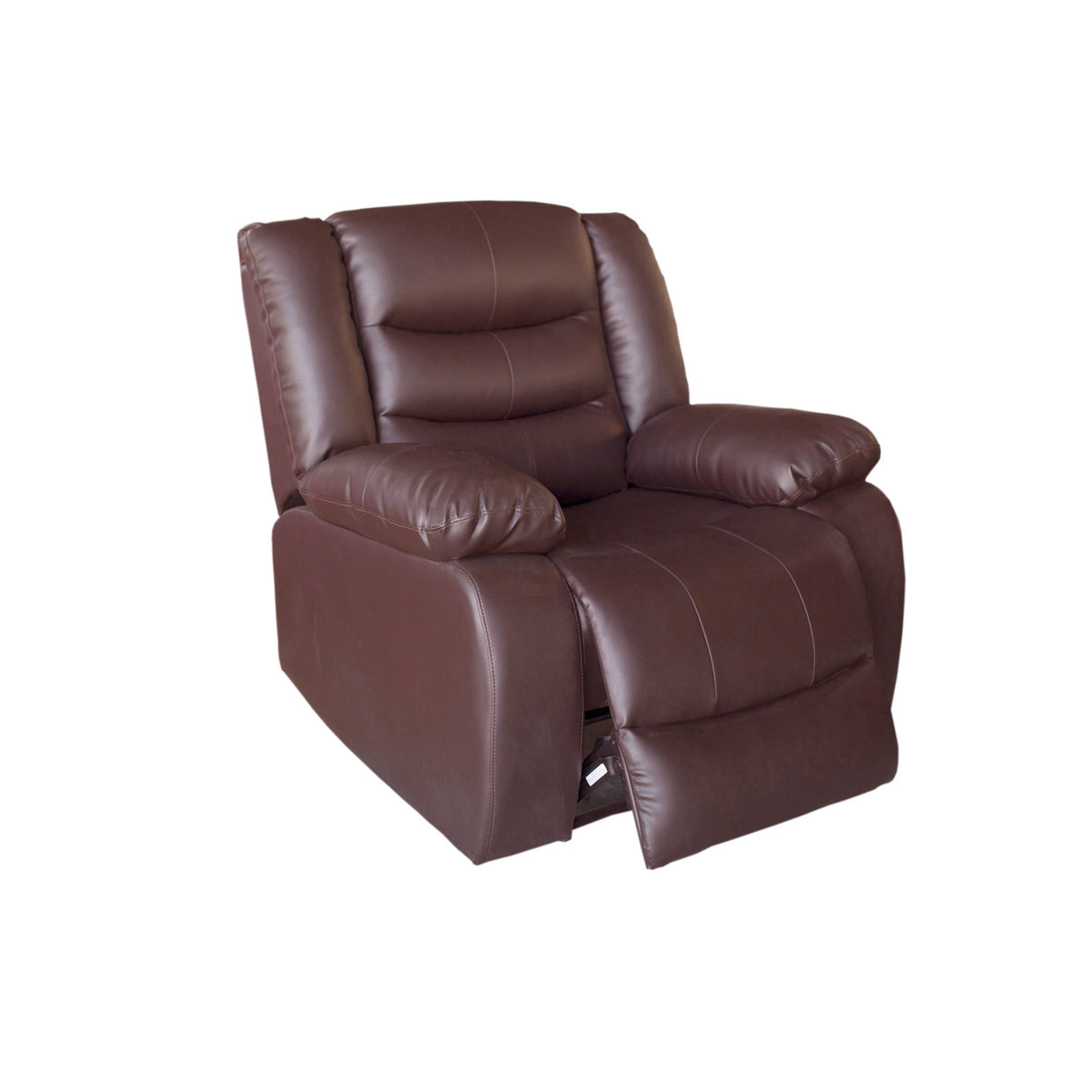 Luxurious Brown Faux Leather Single Seater Recliner Sofa Chair
