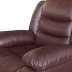 Luxurious Brown Faux Leather Single Seater Recliner Sofa Chair