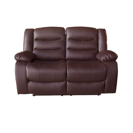 Elegant Brown Faux Leather 2 Seater Recliner