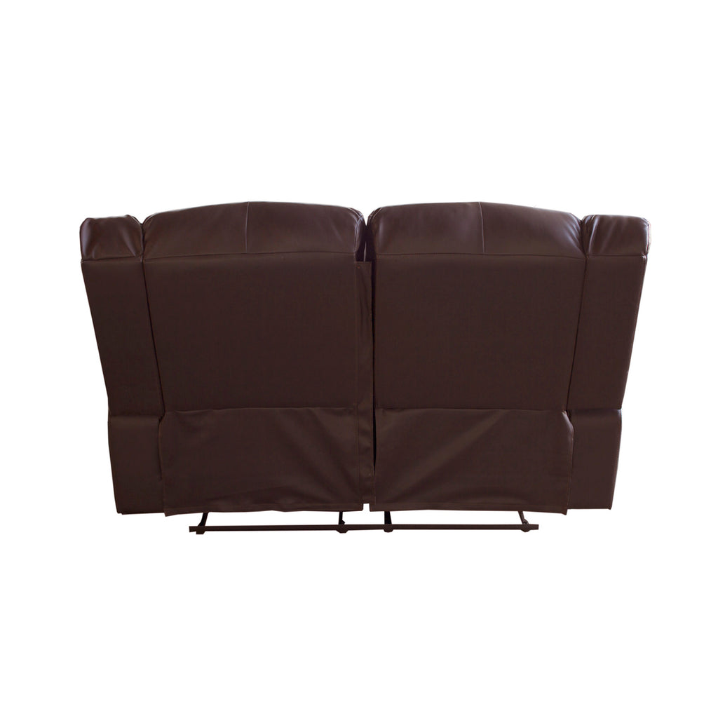 Elegant Brown Faux Leather 2 Seater Recliner