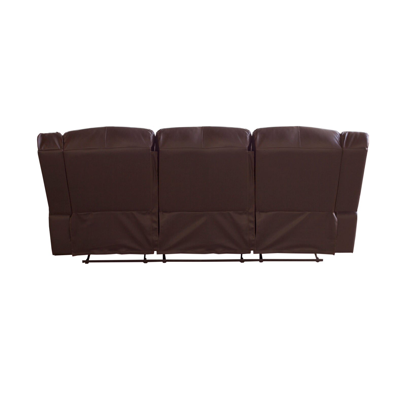 Elegance 3 Seater Recliner Sofa in Brown Faux Leather