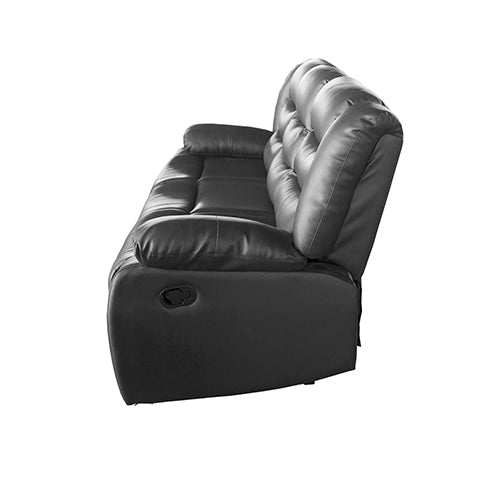 Luxury 3 Seater Recliner Sofa in Black