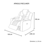 Rhino Fabric Electric Recliner Armchair