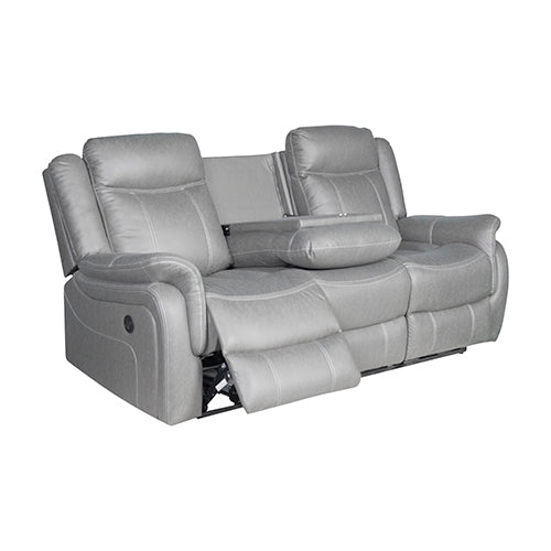 Finest Grey Fabric Recliner Sofa Set