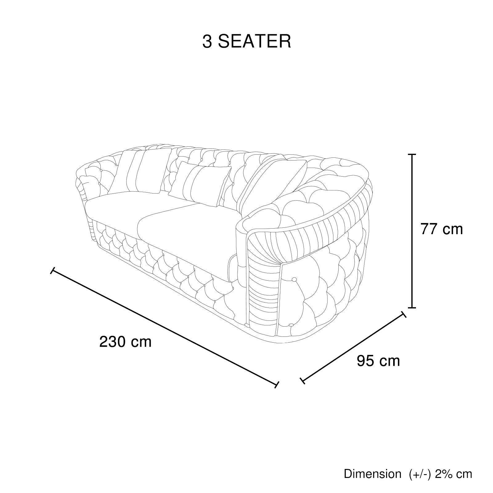 Demeanor Duke 3-1-1 Seater Sofa Set