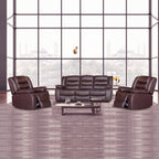 Luxury Faux Leather Recliner Sofa Set